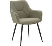 Mauro Ferretti Juego de 2 sillas de tela verde con patas de metal cm 58x63x85,5