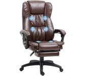 Vinsetto Silla de oficina con masaje marrón 68.5 x 68.5 x 121 cm