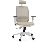 hjh OFFICE Silla de oficina profesional tela / tejido de malla beige