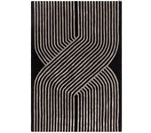 Novatrend Alfombra moderna tufted a mano en lana  negra 120x170 cm