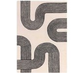 Novatrend Alfombra moderna tufted a mano en lana  negra 120x170 cm
