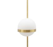 Mauro Ferretti Aplique de metal dorado con esfera de cristal blanco cm 15x20x40