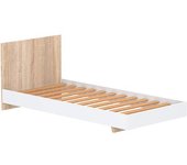 CAMIF Lit 90x190 sommier inclus cora blanc et naturel blanchi