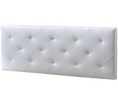 HOMN Cabecero tapizado 160x60 cm blanco, acolchado con espuma