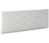 HOMN Cabecero tapizado 160x60 cm blanco, acolchado con espuma