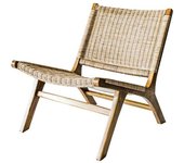 Kactus Republic Sillón de ratán natural y madera teca de estilo exótico