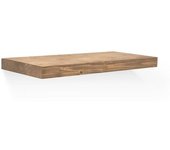 Decowood Mesita de noche de madera maciza flotante en tono envejecido 45x3,2cm