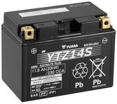 YUASA Batería   W/C sin mantenimiento activada de fábrica - YTZ14S Batería AGM de alto rendimiento libre de mantenimiento -