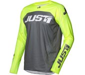 Just1 J-Force Terra Jersey de Motocross - Gris Amarillo (S)
