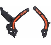 Race Tech Protector de marco bimaterial RACTECH negro / naranja -