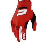 Shot Aerolite Gradient Guantes de motocross - Negro Blanco Rojo (3XL)
