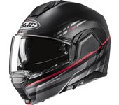 HJC i100 Sysma Casco - Negro Gris Rojo (XS 54 55)