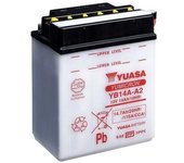 YUASA Batería  Convencional Sin Acid Pack - YB14A-A2 Batería sin paquete ácido -