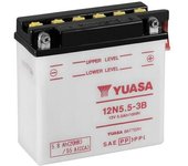 YUASA Batería  Convencional Sin Acid Pack - 12N5-3B Batería sin paquete ácido -