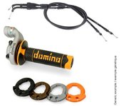 Domino Kit de mango KRK Evo con cables de revestimiento blanco/azul -