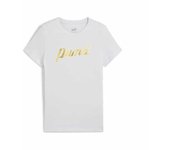 Camiseta de casual puma ess+ script metallic g niña