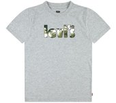 Camiseta levi's camo poster logo gray heather niño
