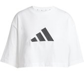 Camiseta adidas future icons 3 bandas mujer blanco