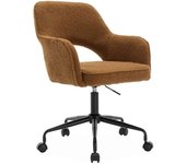 sweeek Silla de oficina ocre con ruedas