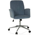 hjh OFFICE Silla home office tela azul gris