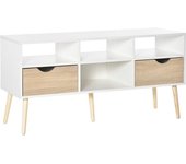 Homcom Mueble de tv 117x39x57 cm blanco