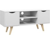 Homcom Mueble de tv 110x39x50 cm blanco