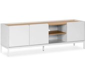 HOMN Mueble tv 3 puertas color blanco