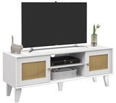 Homcom Mueble de tv 120x35x46 cm blanco