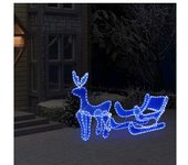 vidaXL Luces De Navidad De Reno Y Trineo Con Malla 432 Leds