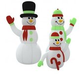 vidaXL Familia De Muñecos De Nieve Inflables Con Led 360 Cm