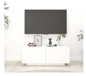vidaXL Mueble Para Tv Madera Contrachapada Blanco 100x35x40 Cm
