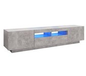 vidaXL Mueble Para Tv Con Luces Led Gris Hormigón 180x35x40 Cm