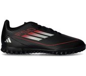 Adidas - Bota de fútbol F50 Club Turf Niño, Unisex, Core Black-Iron Met-Lucid Red, 3,5 UK