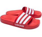 Adidas - Chanclas Adilette Shower, Unisex, vivid red-ftwr white-vivid red, 7 UK