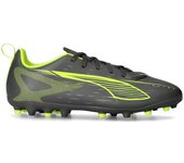 - Bota de fútbol Ultra 5 Play MG Niño, Unisex, Matte Aged Silver-Yellow Alert-Puma Aged Silv, 5 UK