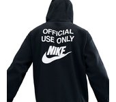Nike - Sudadera Club, Hombre, Black-Black-White, S