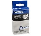 Brother TC-101 Cinta 12mm Texto Negro Sobre Transparente (7,7M)