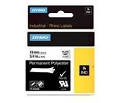 Dymo 622290 IND Rhino poliéster texto negro sobre transpartente 19mm