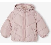 VERTBAUDET Chaqueta acolchada con capucha para bebé niña rosa maquillaje