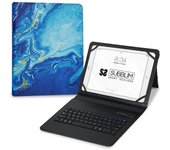 Subblim Keytab Pro Funda con Teclado Bluetooth Mármol Azul para Tablet hasta 9-11"