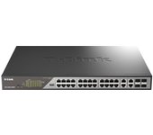 Switch D-Link DSS-200G-28MPP 24 Puertos Gigabit PoE+ 4 SFP L2 Gestión Avanzada 1U