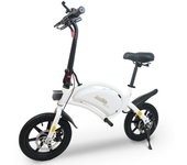 Bicicleta eléctrica UrbanGlide eBike 140 White 250W 14″ 25km/h max Bluetooth LED