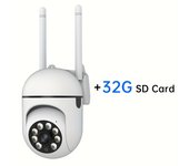 Cámara Vigilancia WiFi interior,1Pieza Cámara de Seguridad inalámbrica, 1080P HD interior/exterior con Visión Nocturna a color, Audio bidireccional, Tecnología PTZ, montaje en pared, control de aplicación, alertas de audio y movimiento