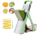 Cortador de Verduras, Cortador de Frutas Multifuncional, Rallador de Alimentos Manual, Rallador de Verduras, Cortador con Contenedor, Rallador de Patatas, Picadora de Patatas Doméstica, Utensilios de Cocina, Gadgets de Cocina