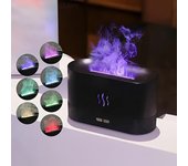 Deshumidificador Difusor de aceite aromático con llama LED de color cambiante, humidificador portátil de niebla fría por USB para varios tipos de habitaciones, artilugios para el hogar