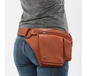 Bolso De Cintura Estilo Punk, Bolso De Cuero Sintético Vintage, Riñonera De Moda Para Deportes Al Aire Libre Y Viajes
