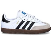 Adidas - Zapatilla Samba Og Niño, Unisex, White-Core Black-Gum, 29