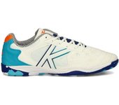Kelme - Zapatilla de fútbol sala Indoor Copa, Unisex, Blanco y aqua, 11 USA