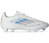 Adidas - Bota de fútbol F50 League FG/MG, Unisex, White-Silver Met-Ftwr White, 12 UK