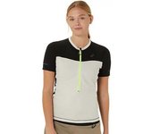 Asics Camiseta De Manga Corta Fujitrail female Oatmeal / Performance Black XS